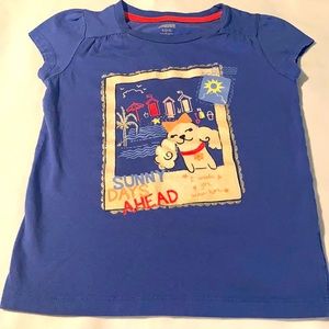 Girls short sleeve shirt size S (5/6) blue
